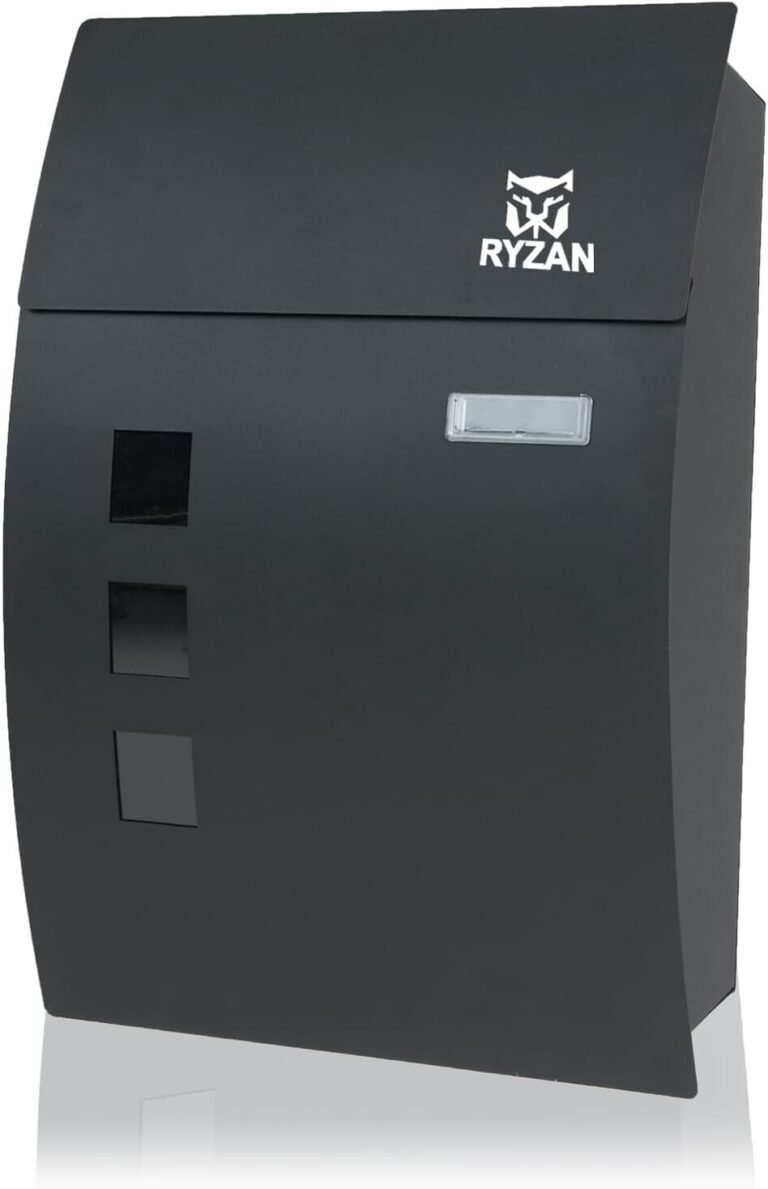 Tall black parcel delivery and mailbox combination unit