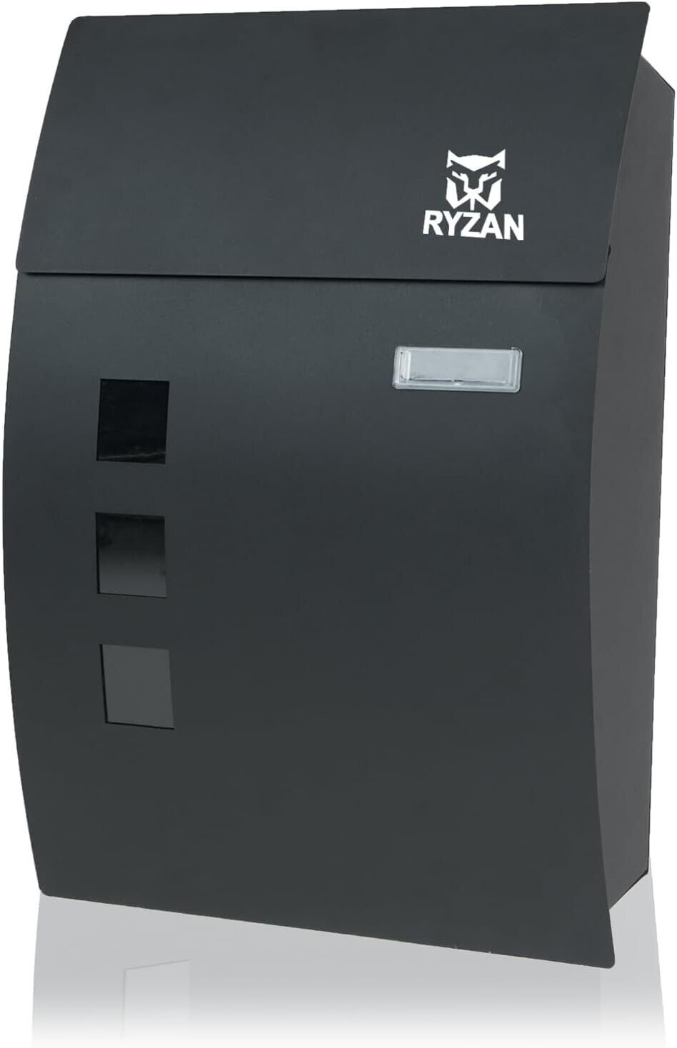 459_d998ab97-70c8-4830-9d62-f242d04d7eaa0.jpg Tall black parcel delivery and mailbox combination unit