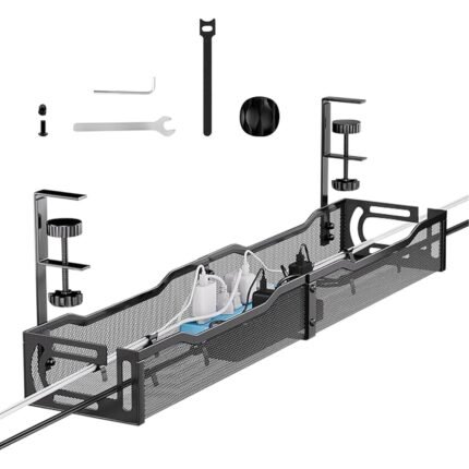 2-Size Cable Organiser Boxes 39cm & 64cm | Wire Tidy for Home & Office